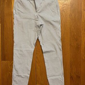 Old Navy Blue and White Pixis Pants with Pinstripes